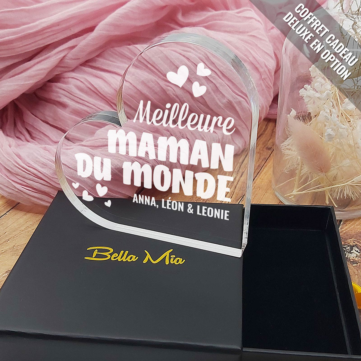 Meilleure Maman du Monde - Cœur en plexiglas