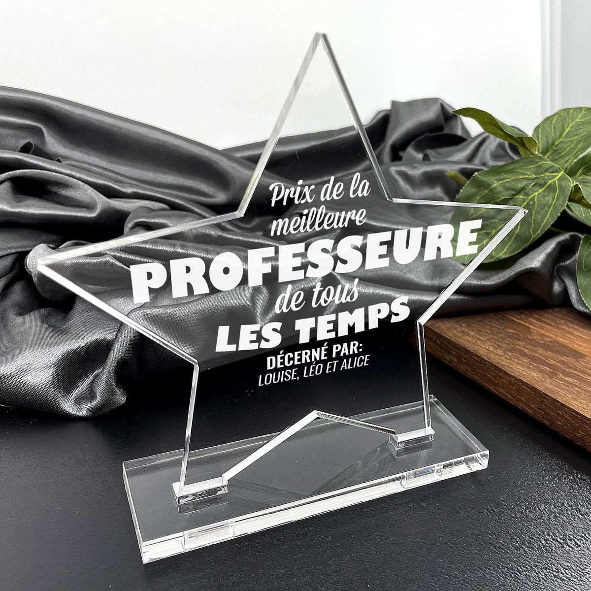 Prix Personnalisé pour Enseignants - Cadeau de Fin d&#39;Année pour Enseignants femme