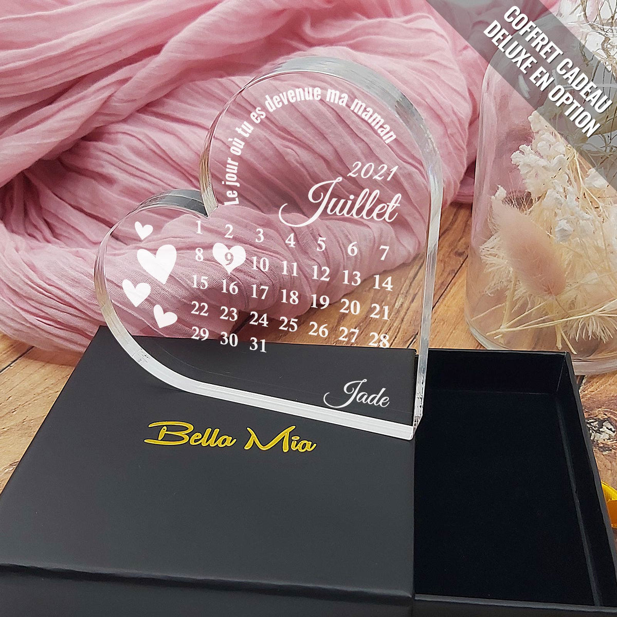 Cœur Fête des Mères - Cœur en Plexiglas