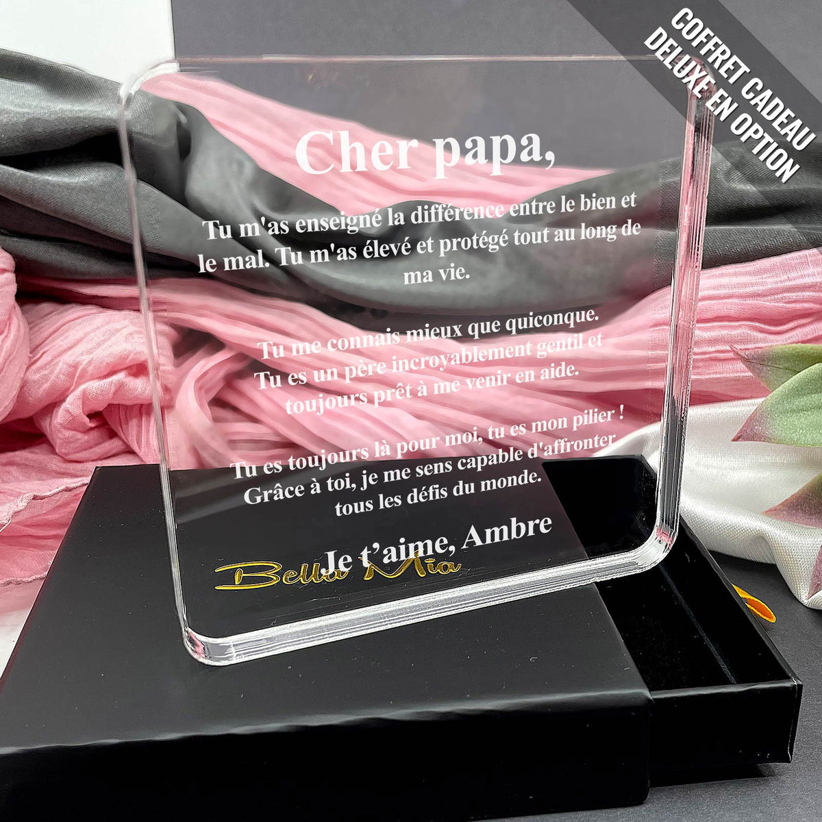 Cher papa tu m&#39;as tout enseigné - Plaque en Plexiglas