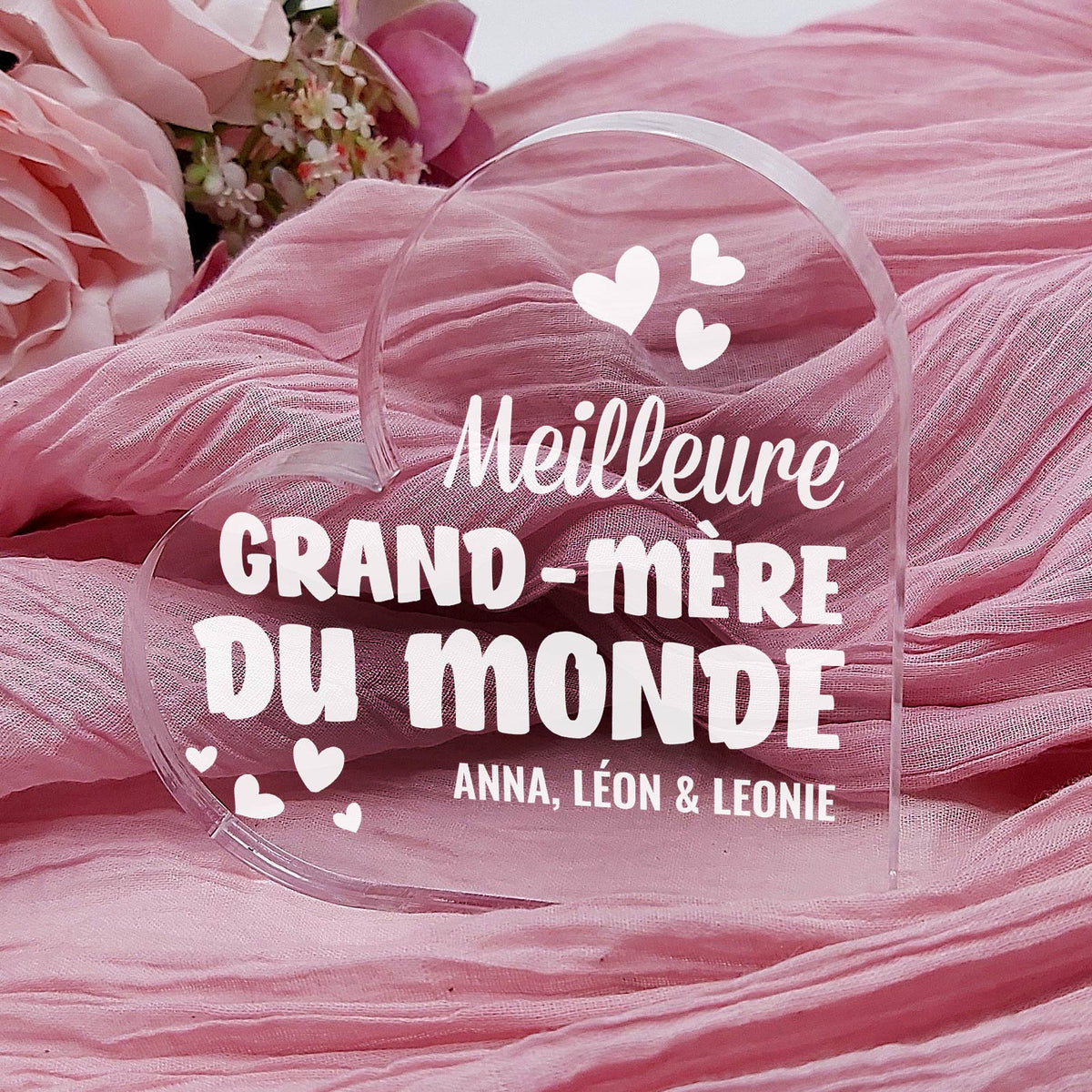 Meilleure Mamie du Monde - Cœur en plexiglas