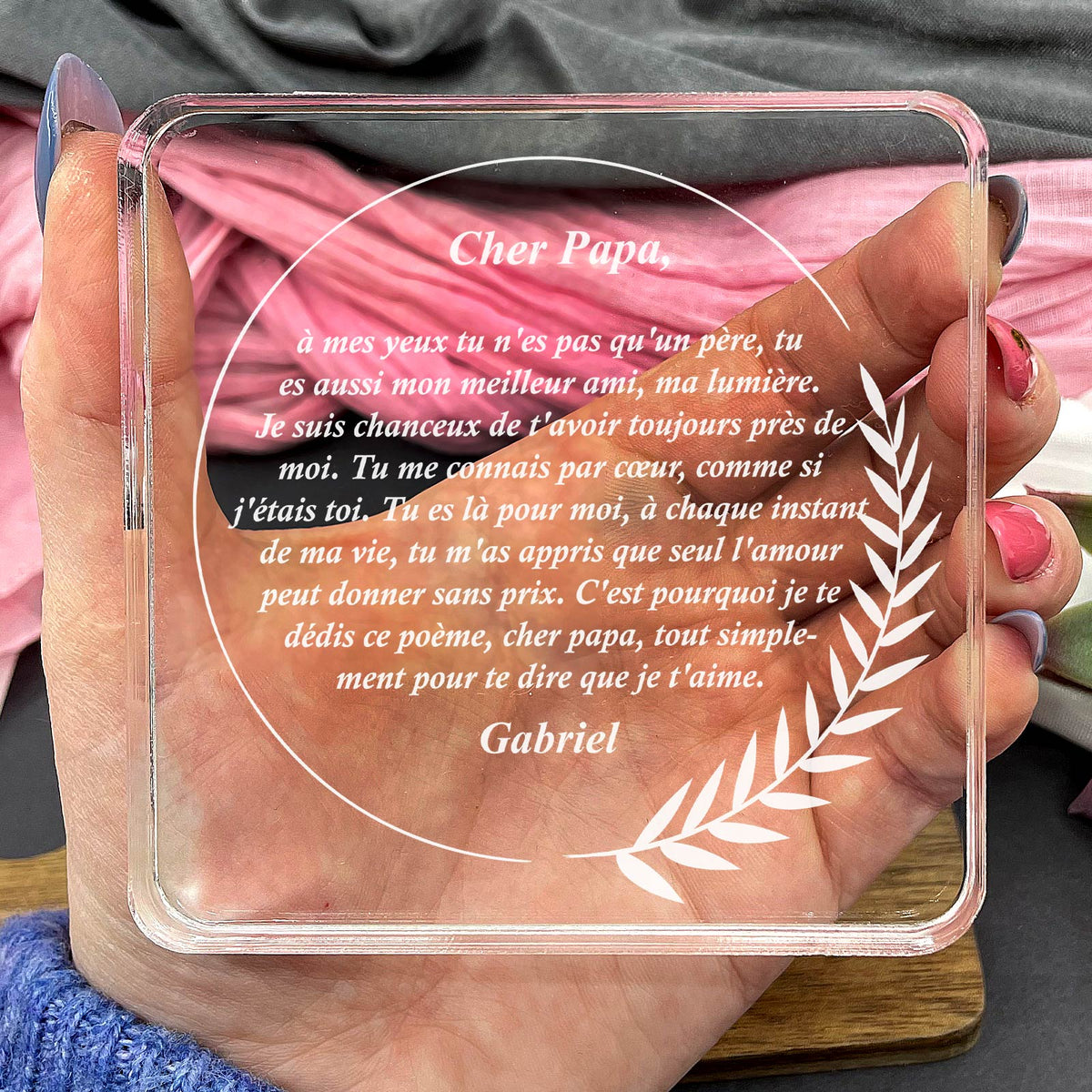 Cher papa, à mes yeux tu n&#39;es pas qu&#39;un père - Plaque en Plexiglas