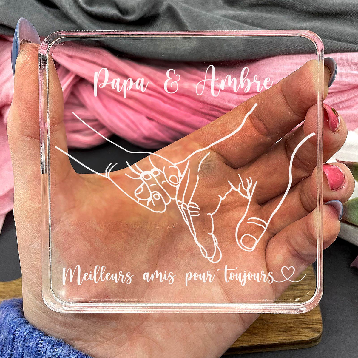 Papa meilleurs amis pour la vie - Plaque en Plexiglas