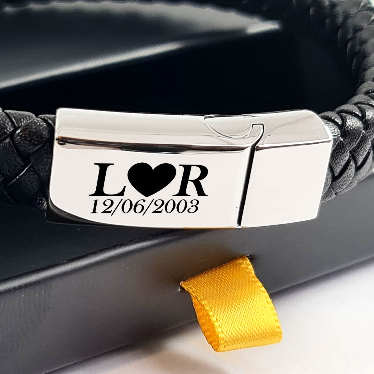 Bracelet avec initiales et date