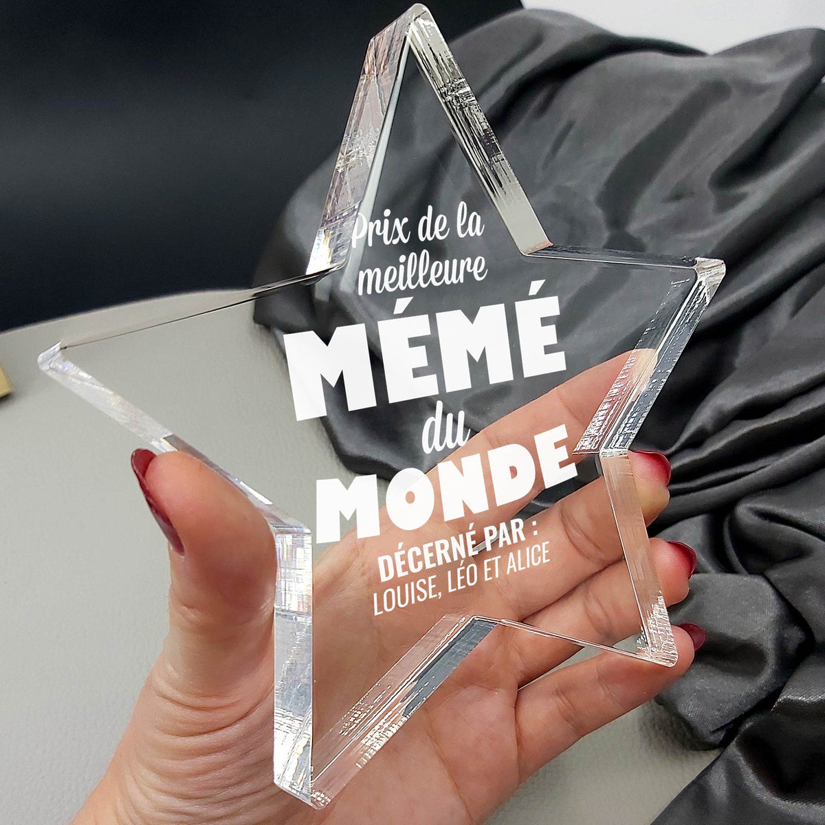 Prix de la meilleure mamie du monde ! - Étoile en plexiglas
