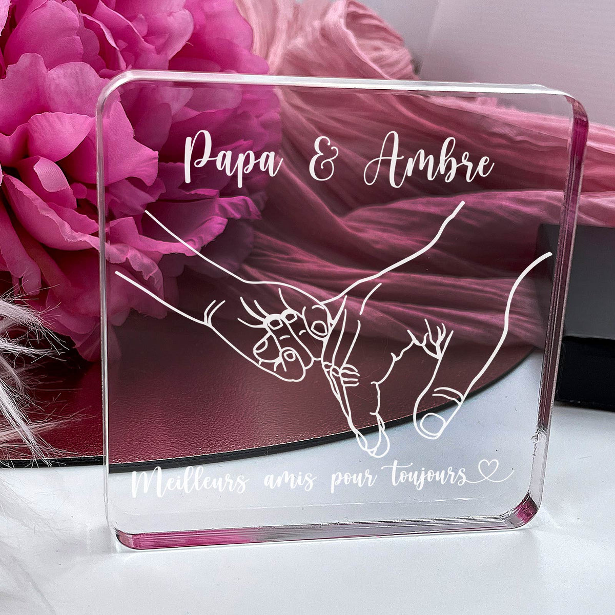 Papa meilleurs amis pour la vie - Plaque en Plexiglas