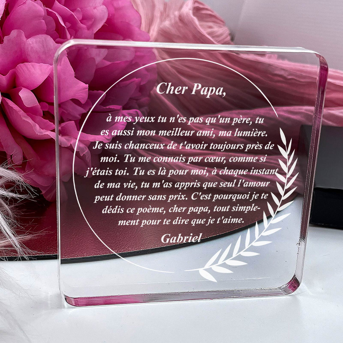 Cher papa, à mes yeux tu n&#39;es pas qu&#39;un père - Plaque en Plexiglas
