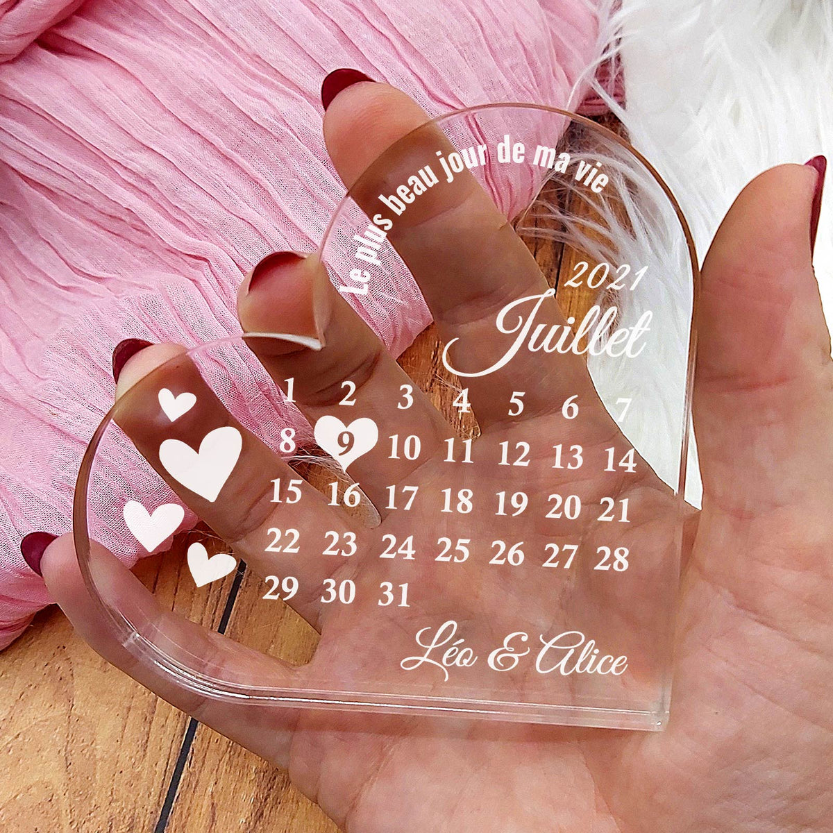 Meilleur Jour du Monde - Cœur en plexiglas