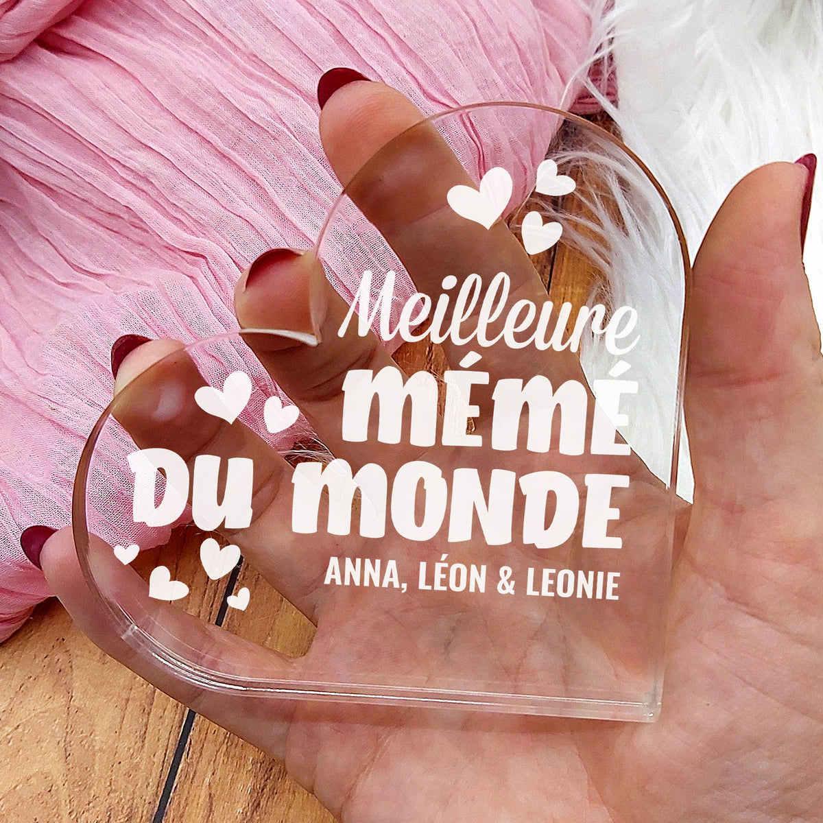Meilleure Mamie du Monde - Cœur en plexiglas