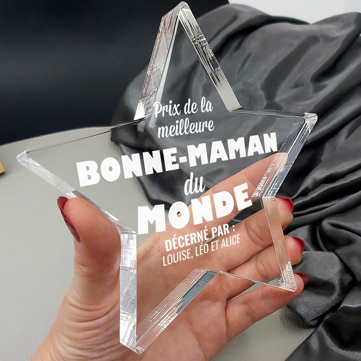 Prix de la meilleure mamie du monde ! - Étoile en plexiglas
