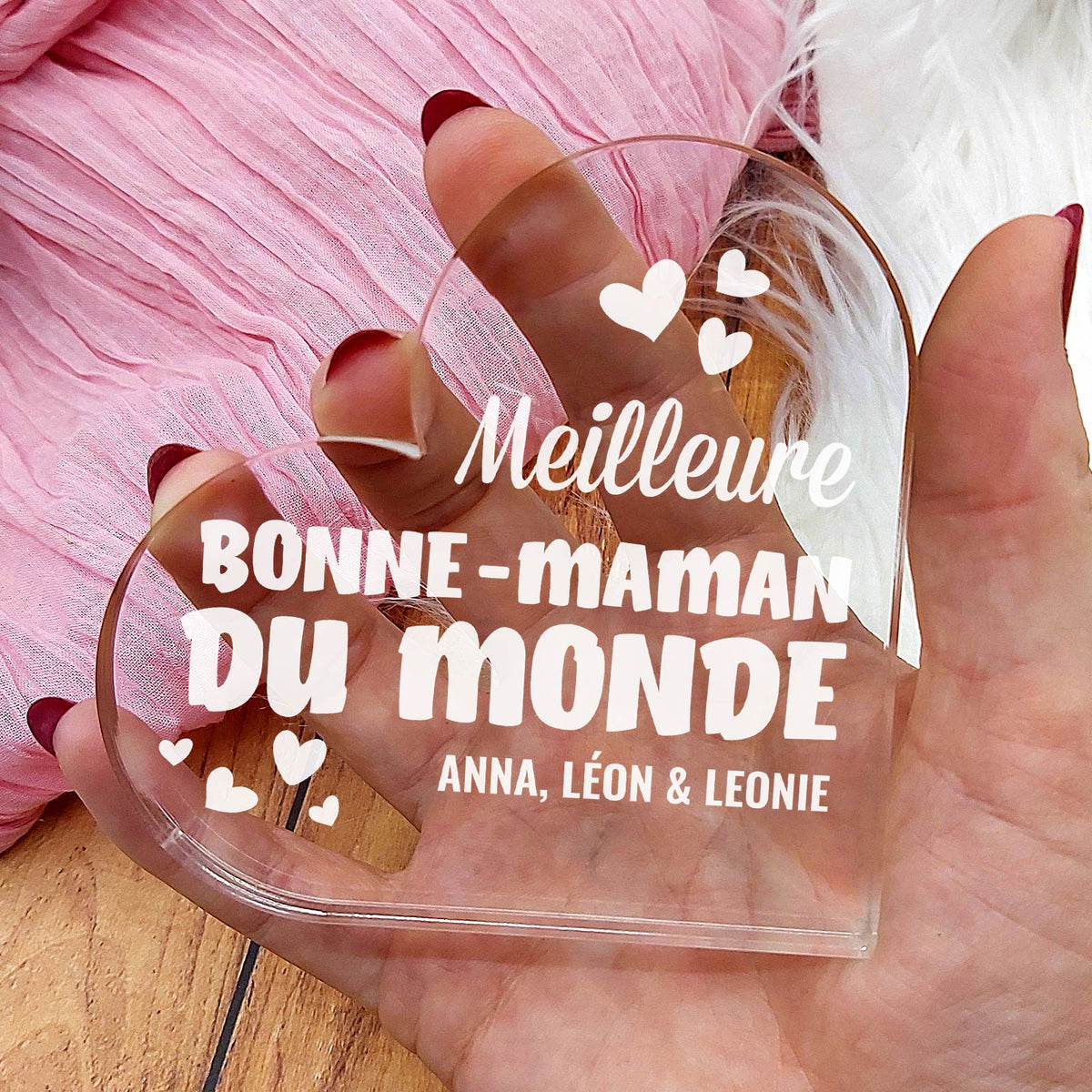 Meilleure Mamie du Monde - Cœur en plexiglas