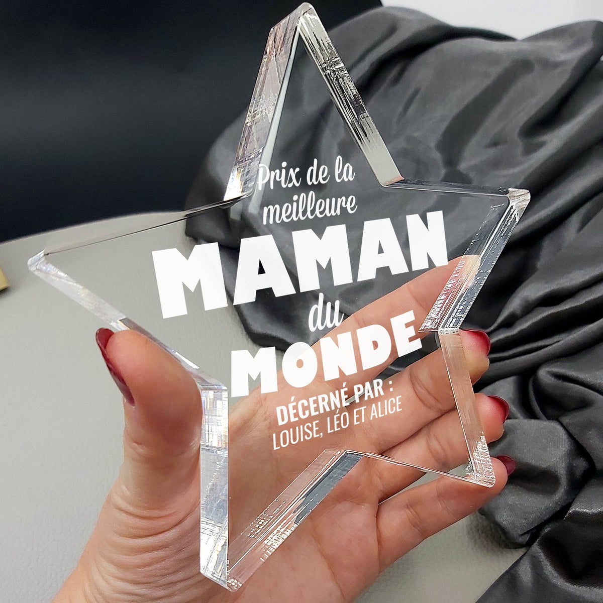 Prix de la meilleure maman du monde ! - Étoile en plexiglas