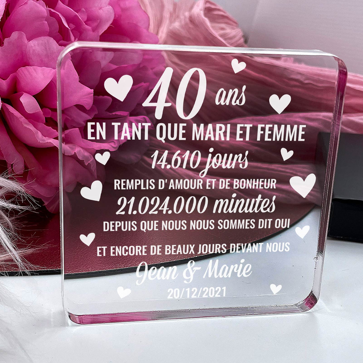 ... an(s) en tant que mari et femme - Plaque en Plexiglas