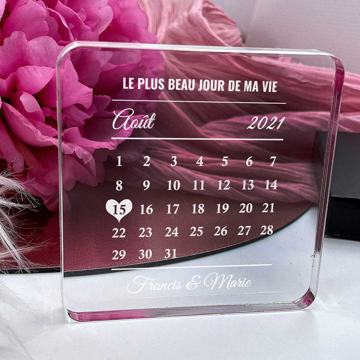 Le plus beau jour de ma vie - Plaque en Plexiglas