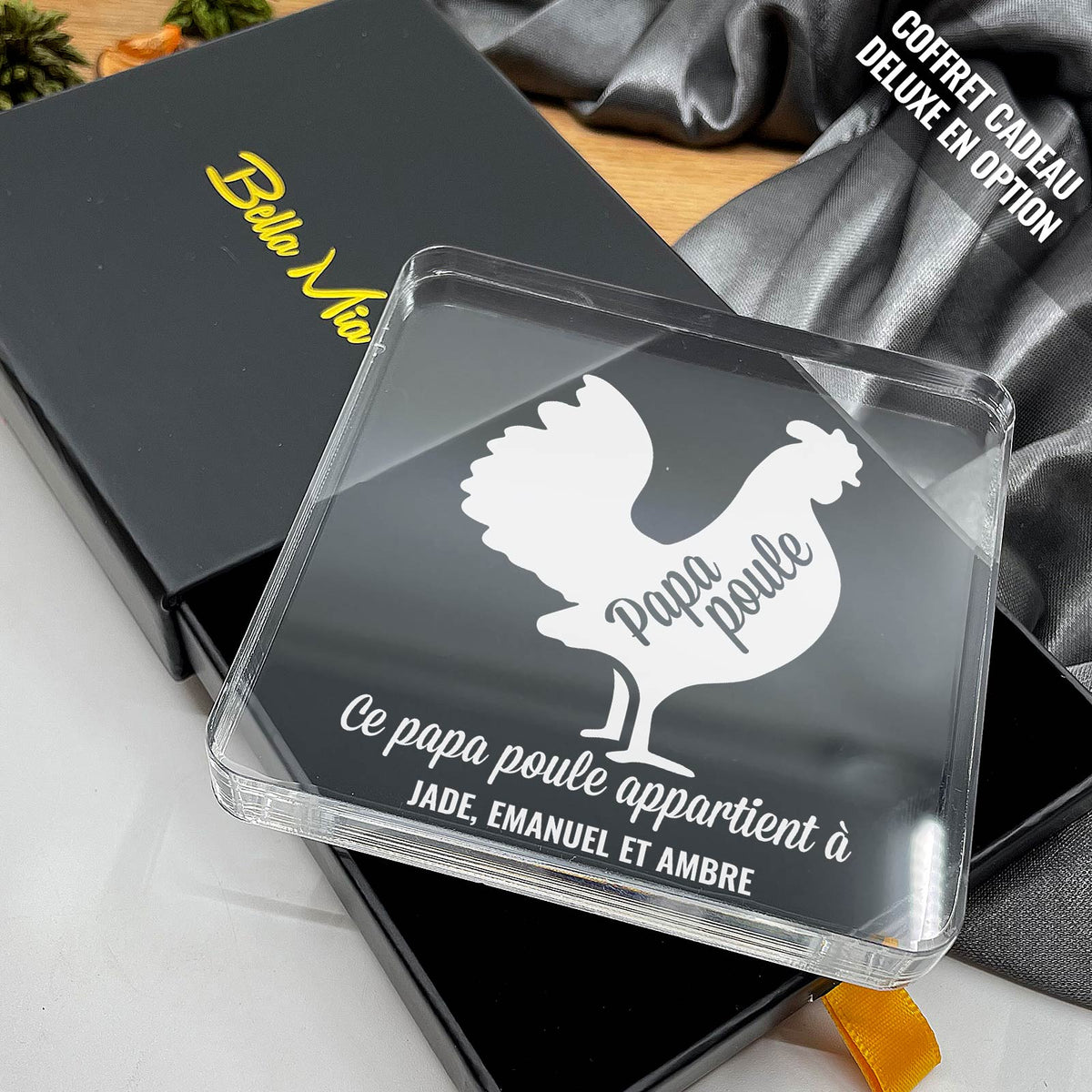 Ce papa poule appartient à  - Plaque en Plexiglas