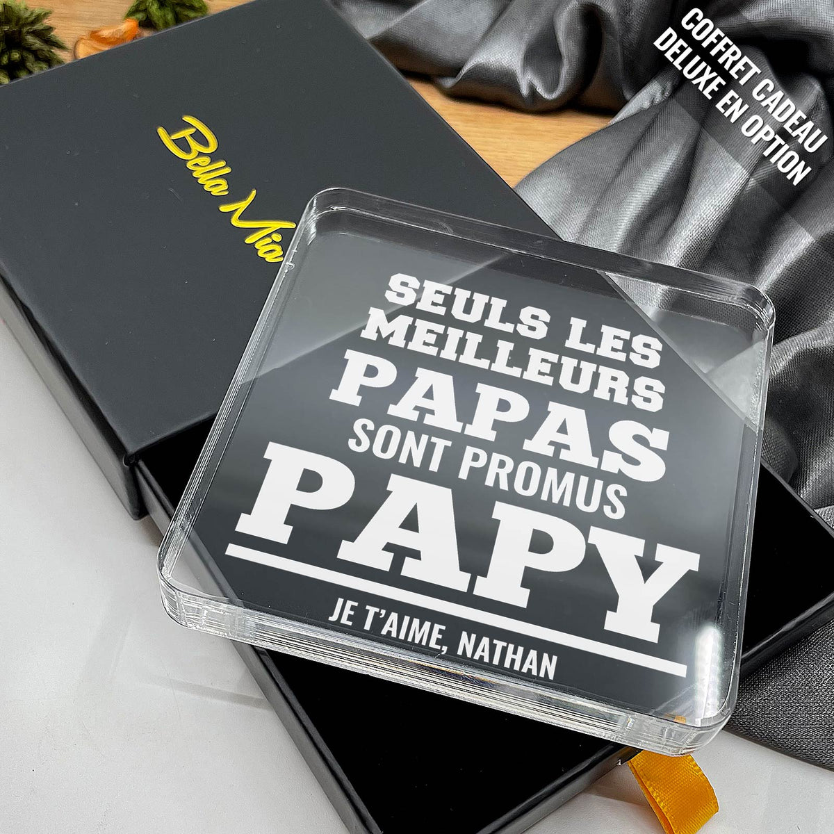 Seuls les meilleurs papas sont promus papys - Plaque en Plexiglas