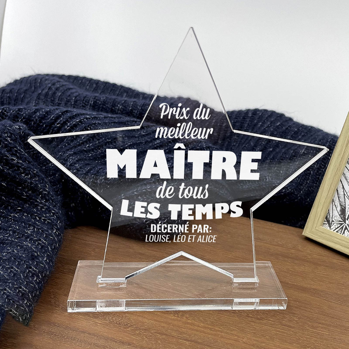 Prix Personnalisé pour Enseignants - Cadeau de Fin d&#39;Année pour Enseignants homme