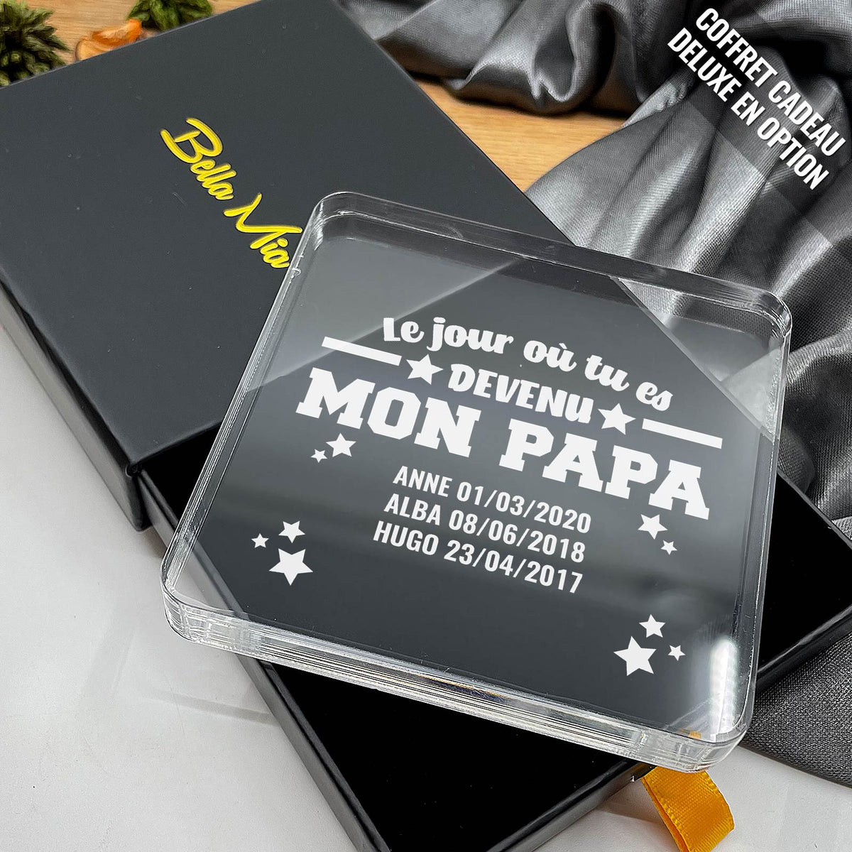 Le jour où tu es devenu mon papa - Plaque en Plexiglas