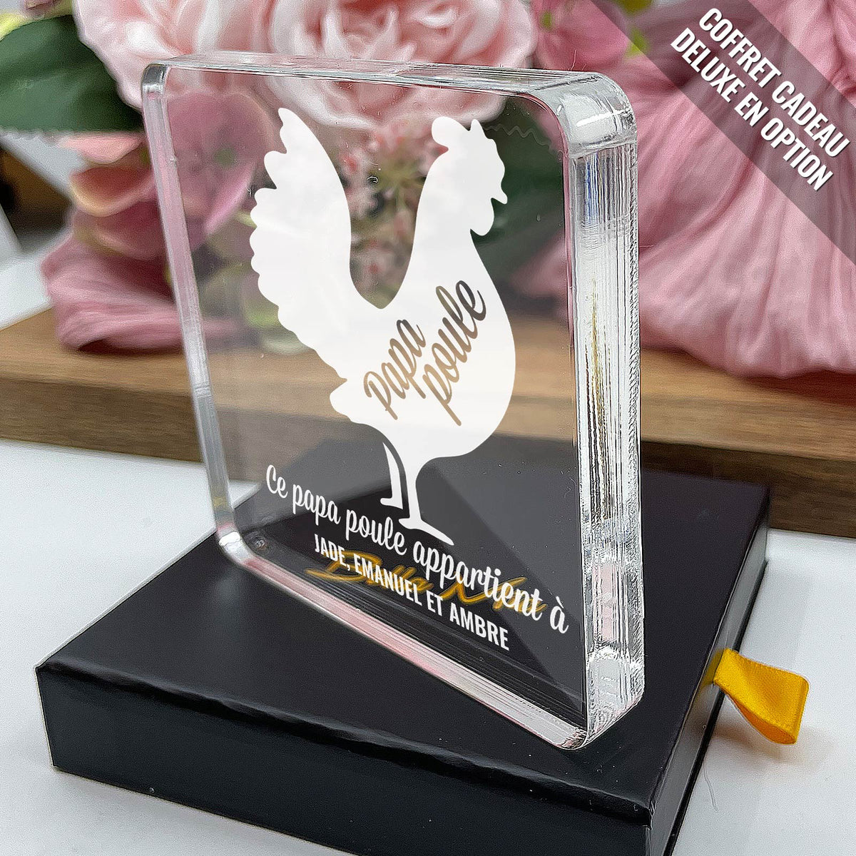 Ce papa poule appartient à  - Plaque en Plexiglas