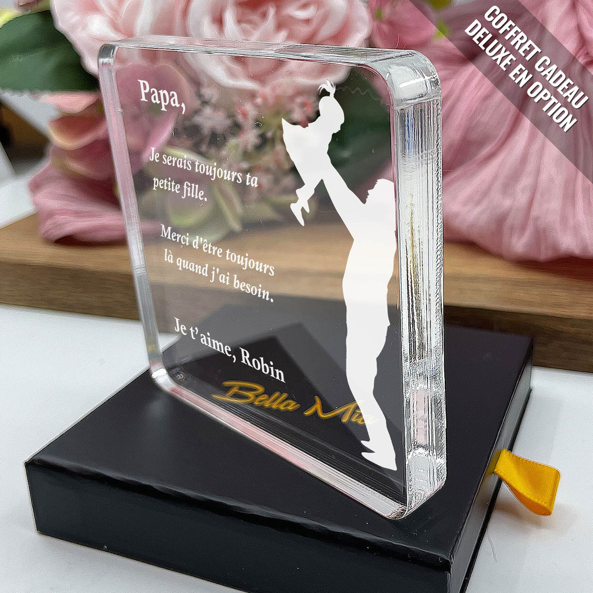 Papa, je serais toujours ta petite fille - Plaque en Plexiglas