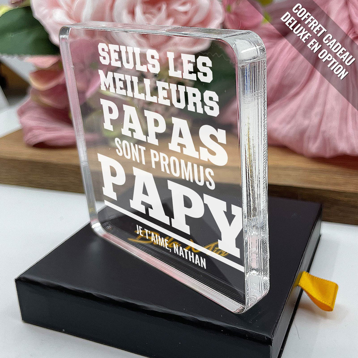 Seuls les meilleurs papas sont promus papys - Plaque en Plexiglas