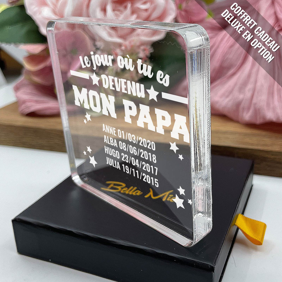 Le jour où tu es devenu mon papa - Plaque en Plexiglas