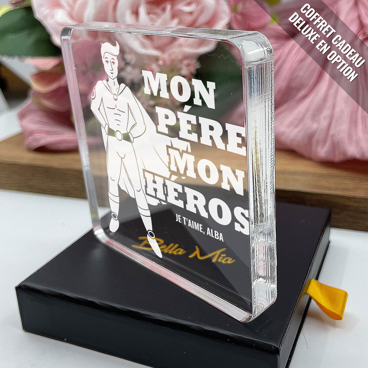 Mon père mon héros - Plaque en Plexiglas